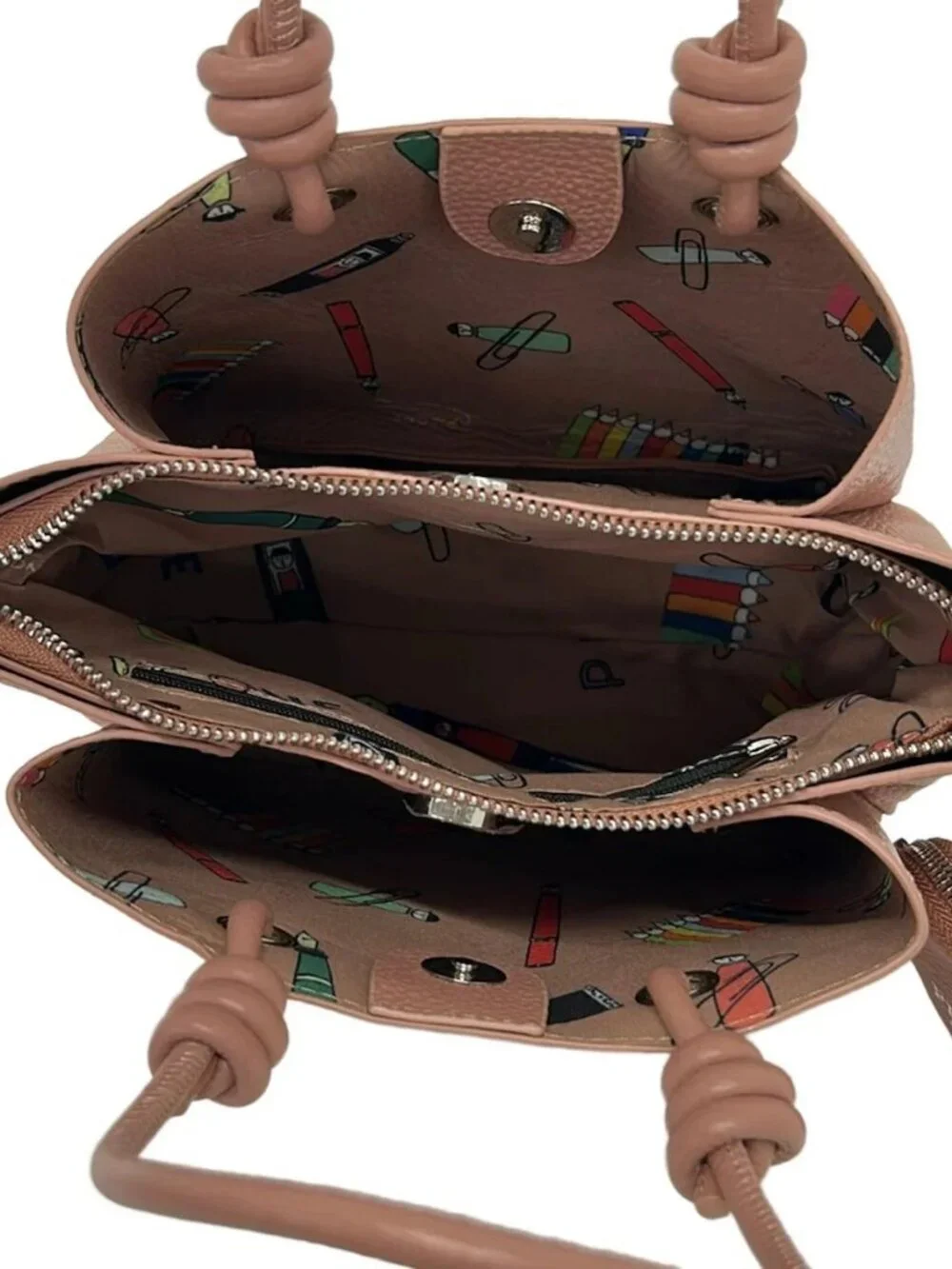PICONE Pink Leather Handbag
